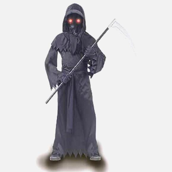 Phantom Costume Unknown Fade In/Out Child Sz Large 12-14 Robe Glasses Halloween - Picture 1 of 10